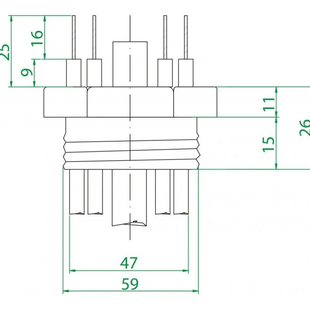 Vastussauva Effekt 90P 230/400v 625mm*Pistesarjat Hot