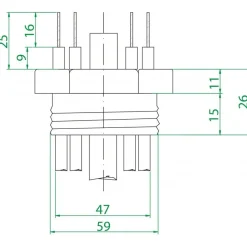 Clearance Vastussauva Effekt 30PI  230/400v 235mm Lämmityslaitteiden Varusteet