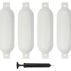 Veneen lepuuttaja, 4 kpl, valkoinen, 51x14 cm, PVC*FinePRICE Sale