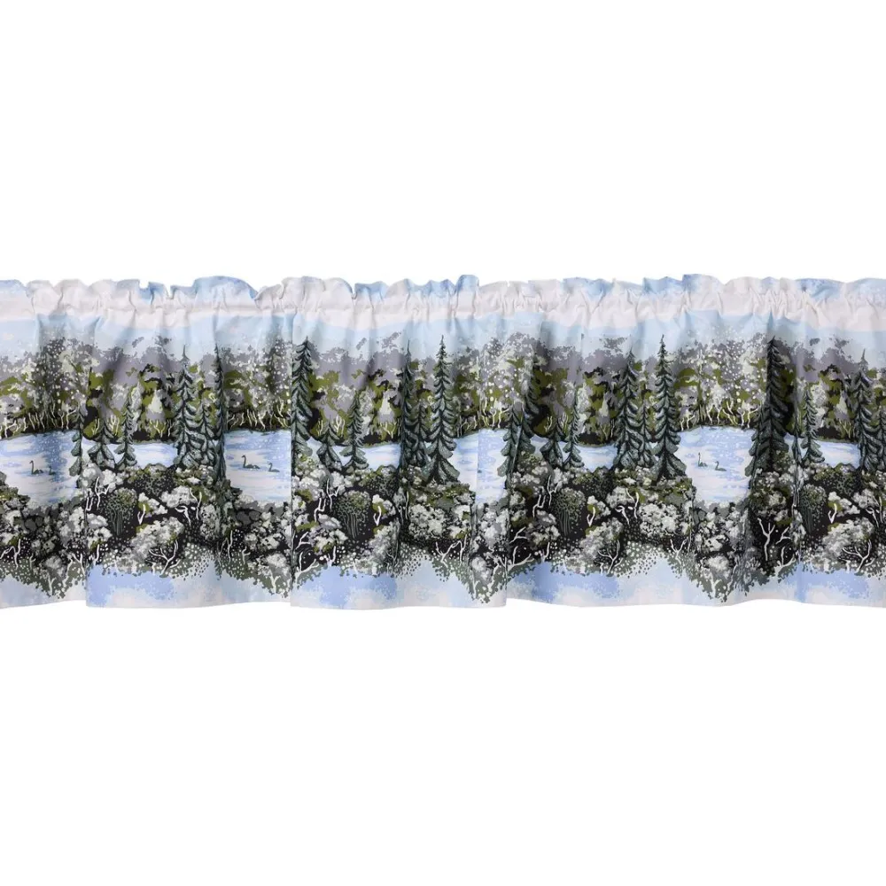 Sale Verhokappa Muonio 150v, 60x250cm, sininen/vihreä Verhot