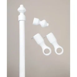 Verhotanko puinen valkoinen 200 cm 28 mm*Hasta Online