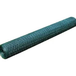 Verkkoaita galvanoitu teräs kuusikulmiokuvio 1x25m vihreä*FinePRICE New
