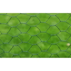 Verkkoaita galvanoitu teräs kuusikulmiokuvio 1x25m vihreä*FinePRICE New