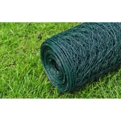 Verkkoaita galvanoitu teräs kuusikulmiokuvio 1x25m vihreä*FinePRICE New