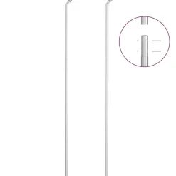 Verkkoaita tolpilla galvanoitu teräs 15x1,5 m hopea*FinePRICE
