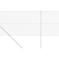 Verkkoaita tolpilla galvanoitu teräs 15x1,5 m hopea*FinePRICE