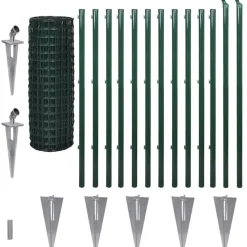 Verkkoaita tolppa+maapiikki teräs 25x1.2m vihreä*FinePRICE Hot