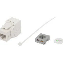 Discount Verkkoliitin Cat6 RJ45 UTP Keystone, valkoinen Sähköasennustarvikkeet