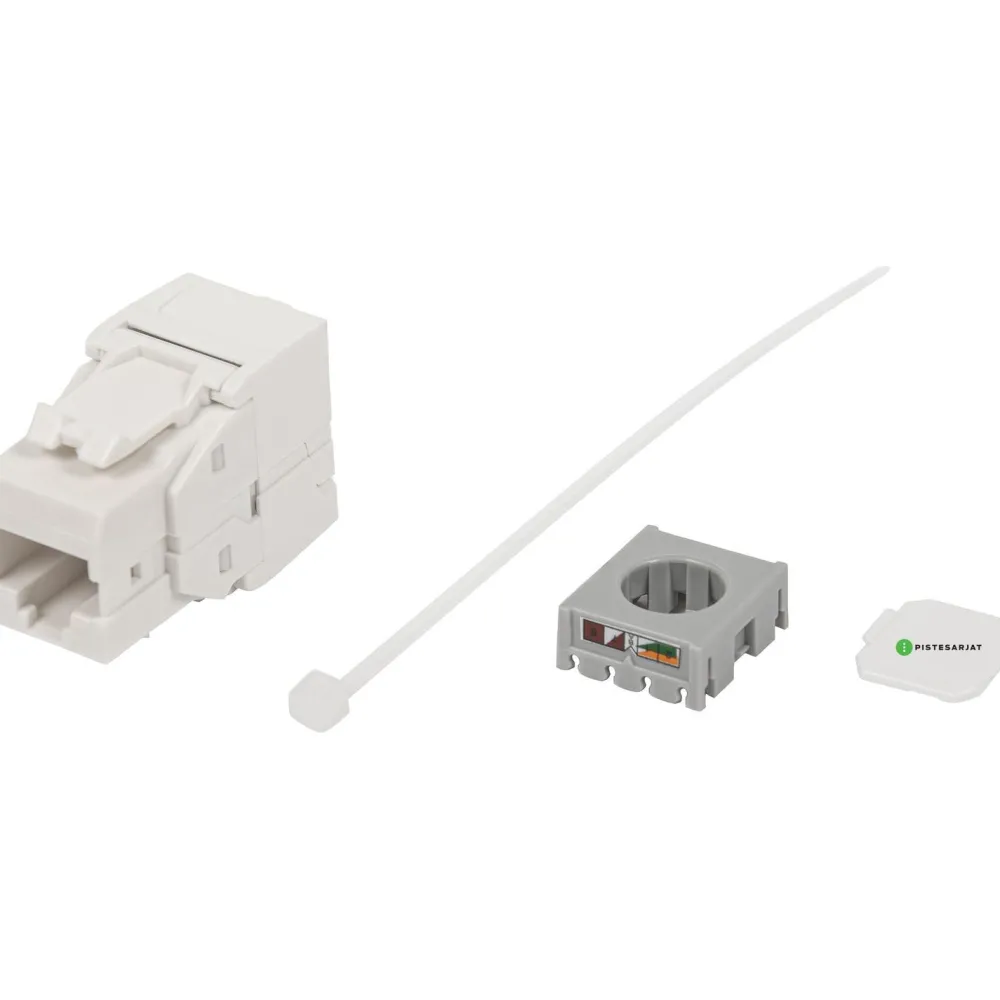 Discount Verkkoliitin Cat6 RJ45 UTP Keystone, valkoinen Sähköasennustarvikkeet