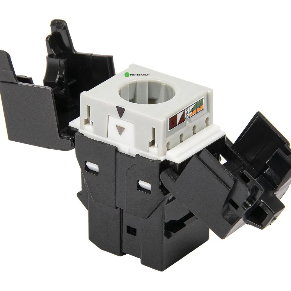 Online Verkkoliitin Cat6 RJ45 UTP Keystone, musta Sähköasennustarvikkeet