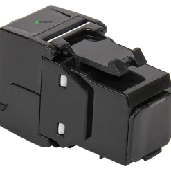 Online Verkkoliitin Cat6 RJ45 UTP Keystone, musta Sähköasennustarvikkeet