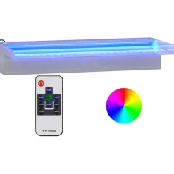 Vesiputous RGB LED-valoilla ruostumaton teräs eri kokoja*FinePRICE Clearance