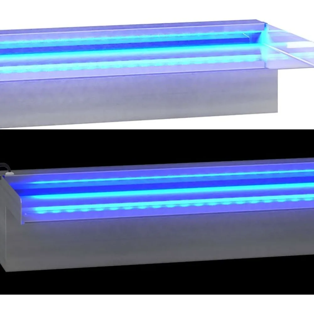 Vesiputous RGB LED-valoilla ruostumaton teräs eri kokoja*FinePRICE Clearance