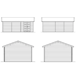 Hot Vierasmaja katoksella 9,5 + 13,8 m² Kesämökit