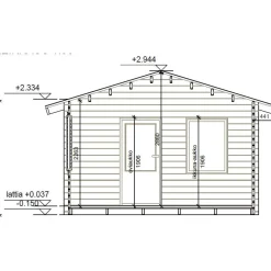 Vierasmaja V-L, 16m², harjakatto*LP Garden Best