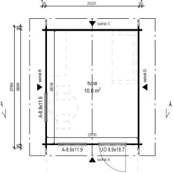 Online Vierasmaja V-M, 10m², harjakatto Aitat Ja Vierasmajat