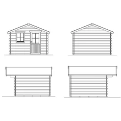 Vierasmaja Como 3 9m²*Skan Holz Sale
