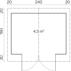 Vierasmaja Carol, 4.1m²*Tene New