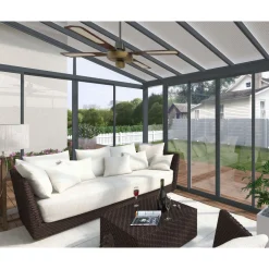 Viherhuone SanRemo Veranda, 16.5m², 4x4.25ft, harmaa*Palram-Canopia Best