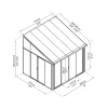 Sale Viherhuone SanRemo Veranda, 9.2m², 3x3.05ft, harmaa Seinäkasvihuoneet|Kasvihuoneet Kennolevyllä