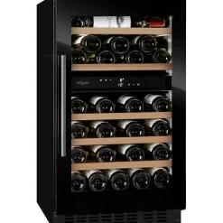 Viinikaappi WineCave 800 50D Fullglass WCD50FGB-800, 49.5cm, 2 lämpötila-aluetta, integroitava, musta*mQuvée Discount