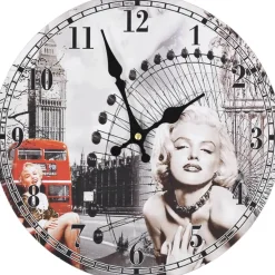 Vintagetyylinen seinäkello marilyn monroe 30 cm*FinePRICE Discount