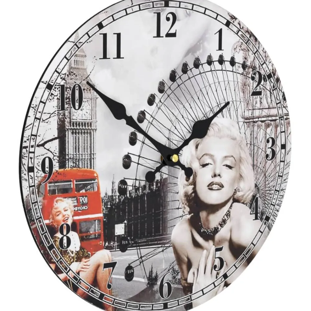 Vintagetyylinen seinäkello marilyn monroe 30 cm*FinePRICE Discount