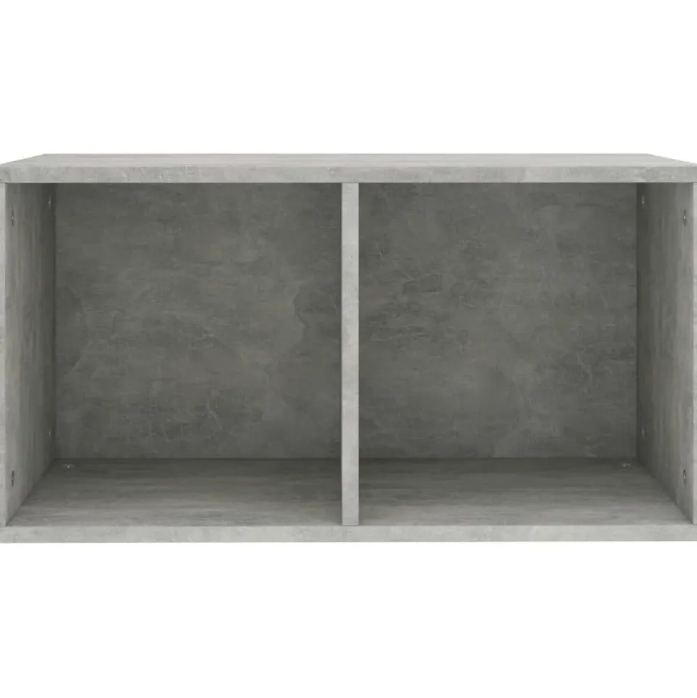 Vinyylilevyjen säilytyslaatikko 71x34x36cm harmaa lastulevy*FinePRICE Best
