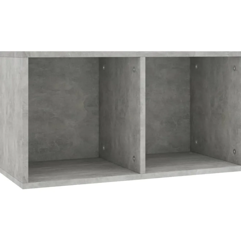 Vinyylilevyjen säilytyslaatikko 71x34x36cm harmaa lastulevy*FinePRICE Best