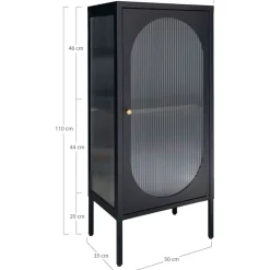 New Vitriini Adelaide, 50x35x110cm, musta Vitriinit