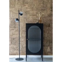 New Vitriini Adelaide, 50x35x110cm, musta Vitriinit
