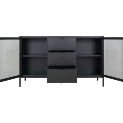 Vitriini Dalby, 3 laatikolla, 140x40x85cm, musta*House Nordic New