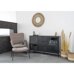 Vitriini Dalby, 3 laatikolla, 140x40x85cm, musta*House Nordic New