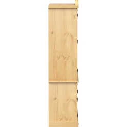 Best Vitriinikaappi Corona 103,5x42x180 cm täysi mänty (02777) Vitriinit