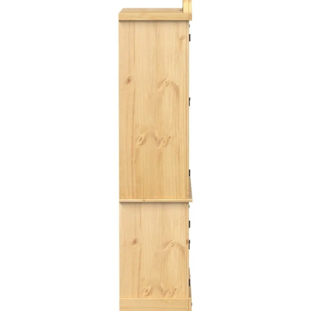 Best Vitriinikaappi Corona 103,5x42x180 cm täysi mänty (02777) Vitriinit
