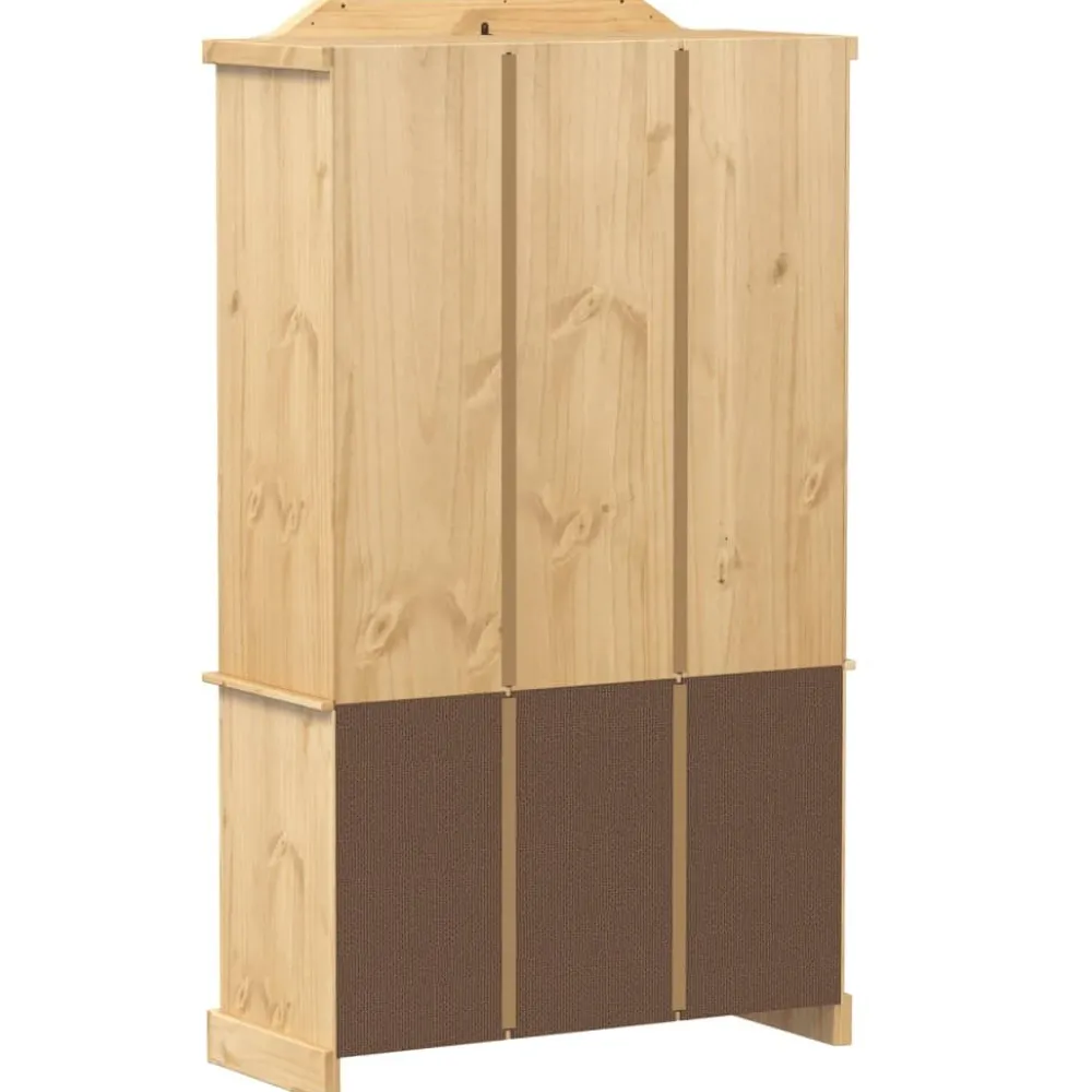 Best Vitriinikaappi Corona 103,5x42x180 cm täysi mänty (02777) Vitriinit