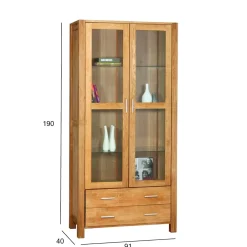 Vitriinikaappi Chicago 91x40x190cm, tammi*Home4you Hot