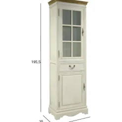 Vitriinikaappi SAMIRA 60x35xK195,5 cm, valkoinen*Home4you Online