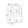Vitriinikaappi LOTTA II 120 2D4S, beige/musta (2711)*Nomla Hot