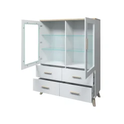 Vitriinikaappi LOTTA II 120 2D4S, beige/musta (2711)*Nomla Hot