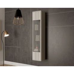 Clearance Vitriinikaappi PHILIPPE, 164cm, beige Vitriinit