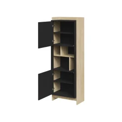 New Vitriinikaappi PORTO, beige/musta (6268) Vitriinit