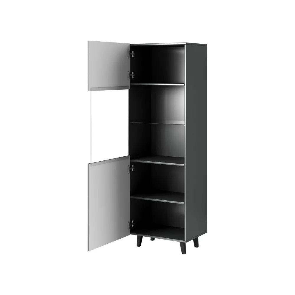 Vitriinikaappi VAMOS GREY, tummanharmaa (5378)*Nomla Discount