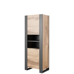 Vitriinikaappi WOOD, beige/tummanharmaa (7404)*Nomla Sale