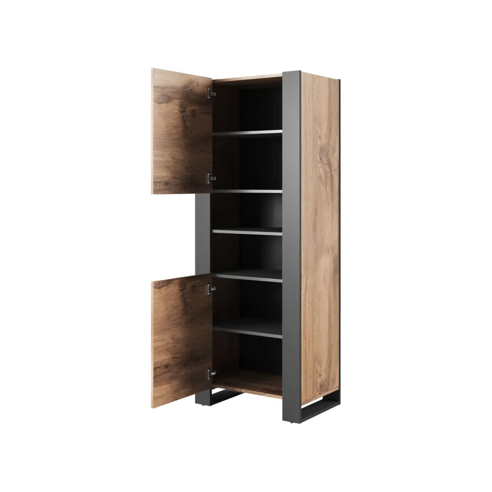 Vitriinikaappi WOOD, beige/tummanharmaa (7404)*Nomla Sale