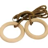 Voimistelurenkaat Active, Ø15.8cm, puiset, säädettävä köysi*Nordic Play Outlet