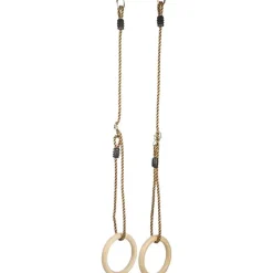 Voimistelurenkaat Active, Ø15.8cm, puiset, säädettävä köysi*Nordic Play Outlet