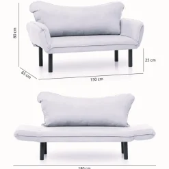 Vuodesohva Chatto, 2-istuttava, eri värejä*Linento Furniture Best