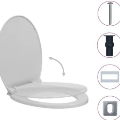 Outlet WC-istuimen kansi pehmeästi sulkeutuva pikakiinnityksellä soikea Wc-Istuinten Varaosat