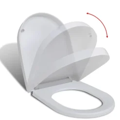 WC-istuimen kansi pikakiinnityksellä soft-close neliö valkoinen*FinePRICE Online